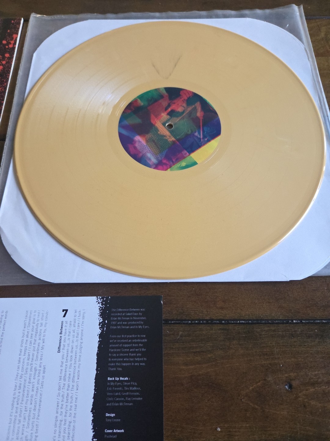 In My Eyes The Difference Between LP Yellow Vinyl 1998 1st Press /213 Revelation image 6
