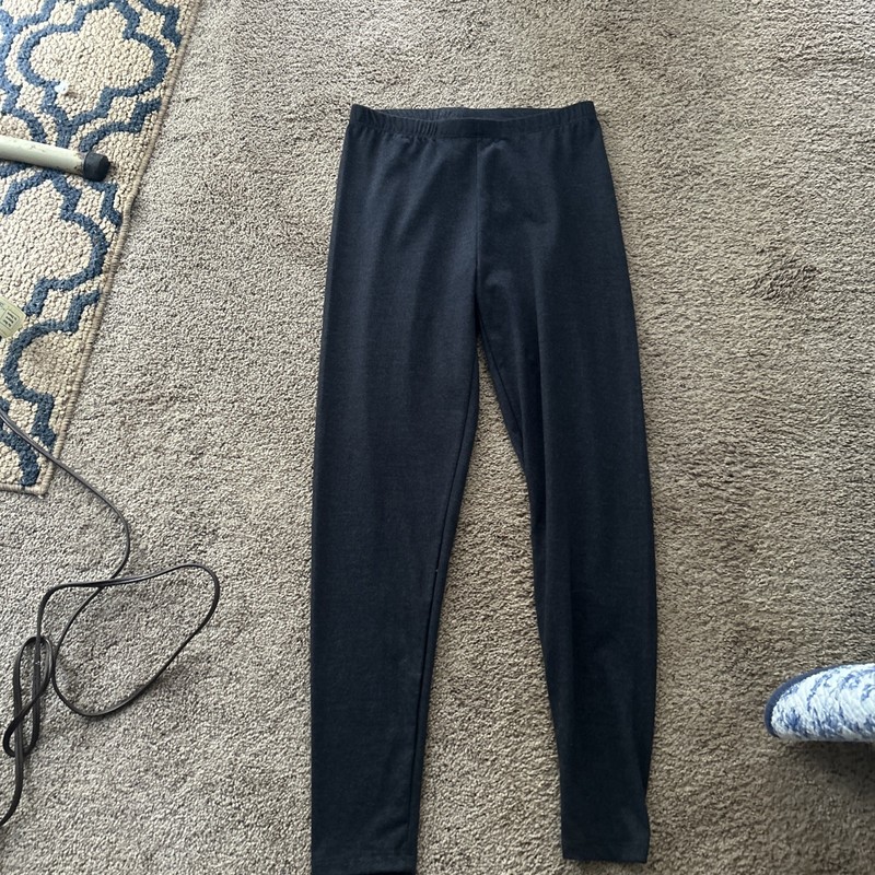 Zenna Soft Solid Brushed Basic  Regular/Leggings Large Charcoal Gray Reduced