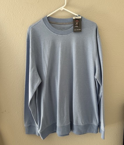 Van Heusen Coral Cotton Blend Sweatshirt w/Stain Shield Regular Fit XL NWT - Picture 2 of 4