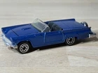 Vintage 1988 Hotwheels Corgi 1957 Ford Thunderbird Convertible Car Blue 1:64