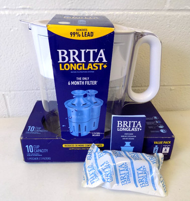 Brita Longlast+ 10 Cup Water Filter Pitcher w/ 1 Filter BPA Free - READ DESCRIPT