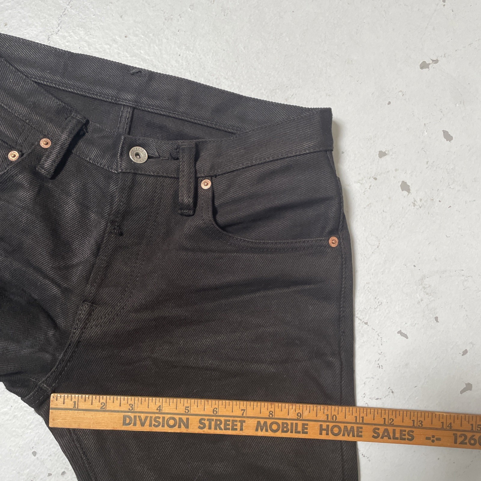 Iron Heart x Self Edge Black Overdyed Selvedge 21oz Denim Jeans Made Japan 30x30