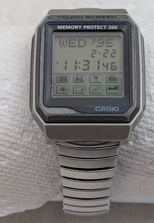 Rare Casio Memory Protect 200 VDB-200 Touch Screen Watch
