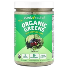 Organic Greens With Superfood Blend, Unflavored, 10.75 oz (305 g)