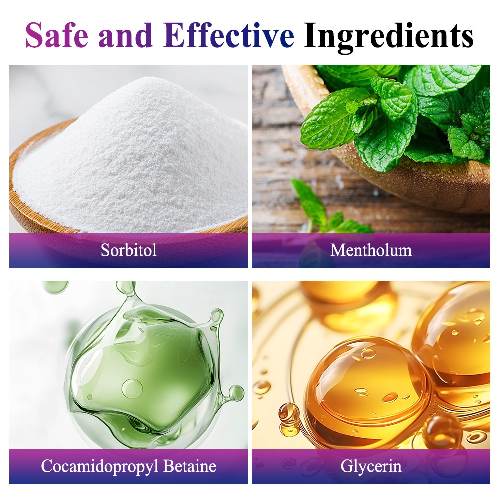 Purple Whitening Toothpaste for Teeth Stains & Bad Mouth Deep Cleaning Care