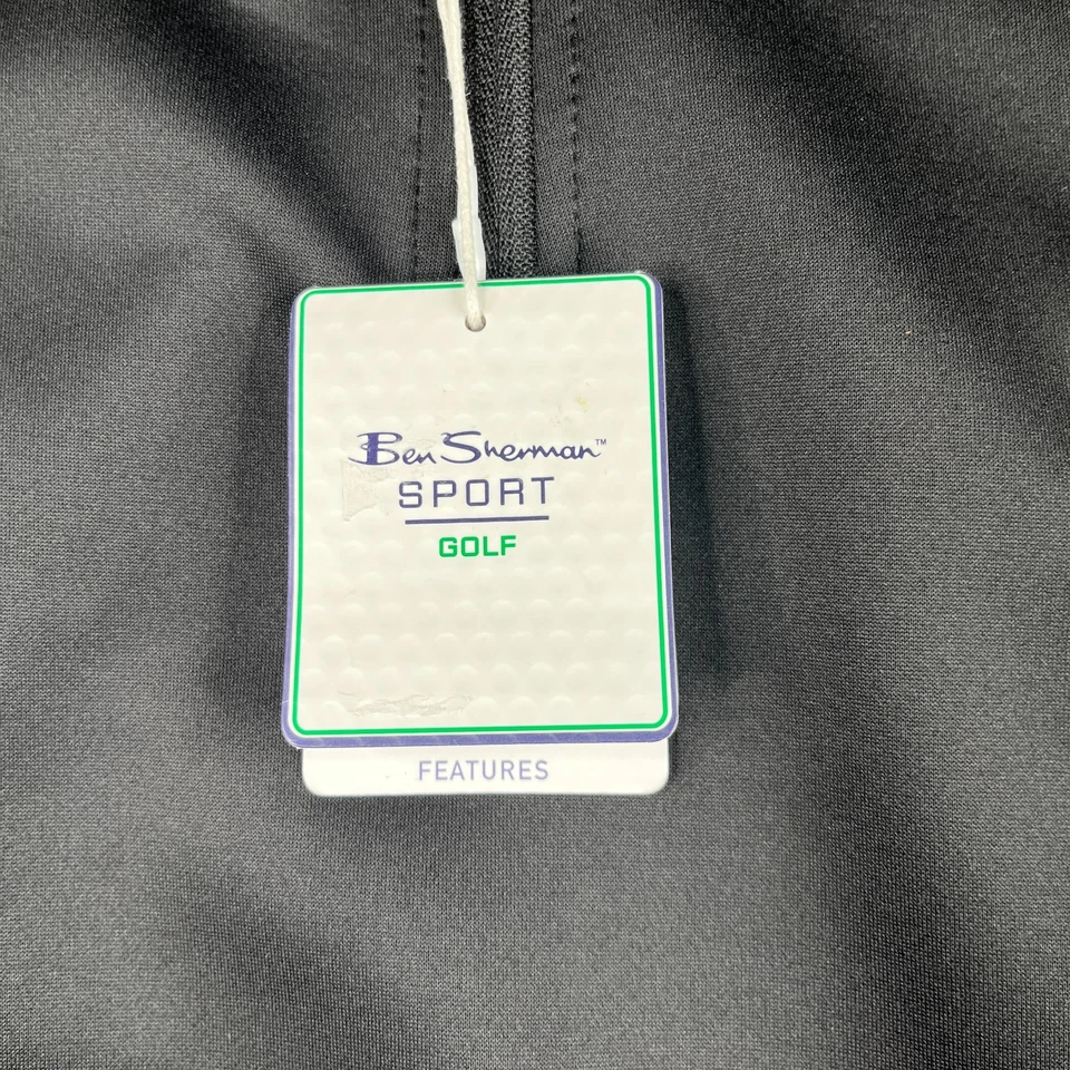Ben Sherman Sport Golf Hoodie Sweatshirt 2XL Black 1/2 Zip Pullover mens New NWT - Image 3 of 4