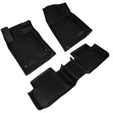 3Pcs TPE Floor Mats for Honda Civic 2022-25 Acura Integra 2023-25 1st & 2nd Row