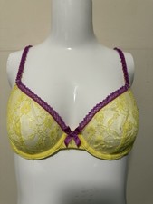 L'AGENT BY AGENT PROVOCATEUR Demi Bra in yellow/purple Size 36B