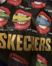 Large The Uno Sketchers Shoes Drawstring Backpack Bag 20x17 Gym Bag