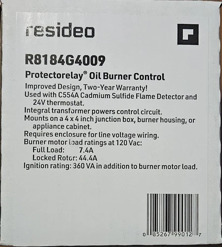 🔥 Honeywell R8184G4009 Protectorelay Oil Burner Control Brand New 🔥