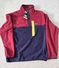 Lands' End Mens Snap Neck Fleece Pullover,New. Size Medium.
