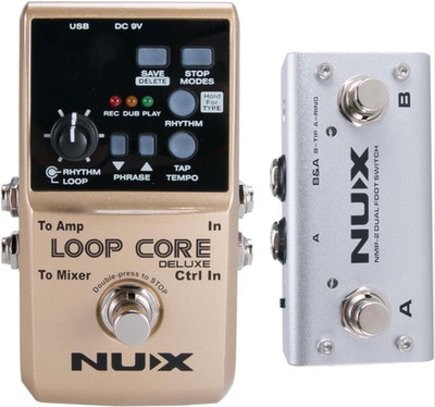 NUX Loop Core Deluxe Bundle Guitar Looper Pedal 24Bit 44.1kHz w/ NMP-2 - NEW