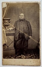 orig. CDV Photo Photograph Picture Old Fashion Man Gentleman Circa 1860 London Samuel Fry