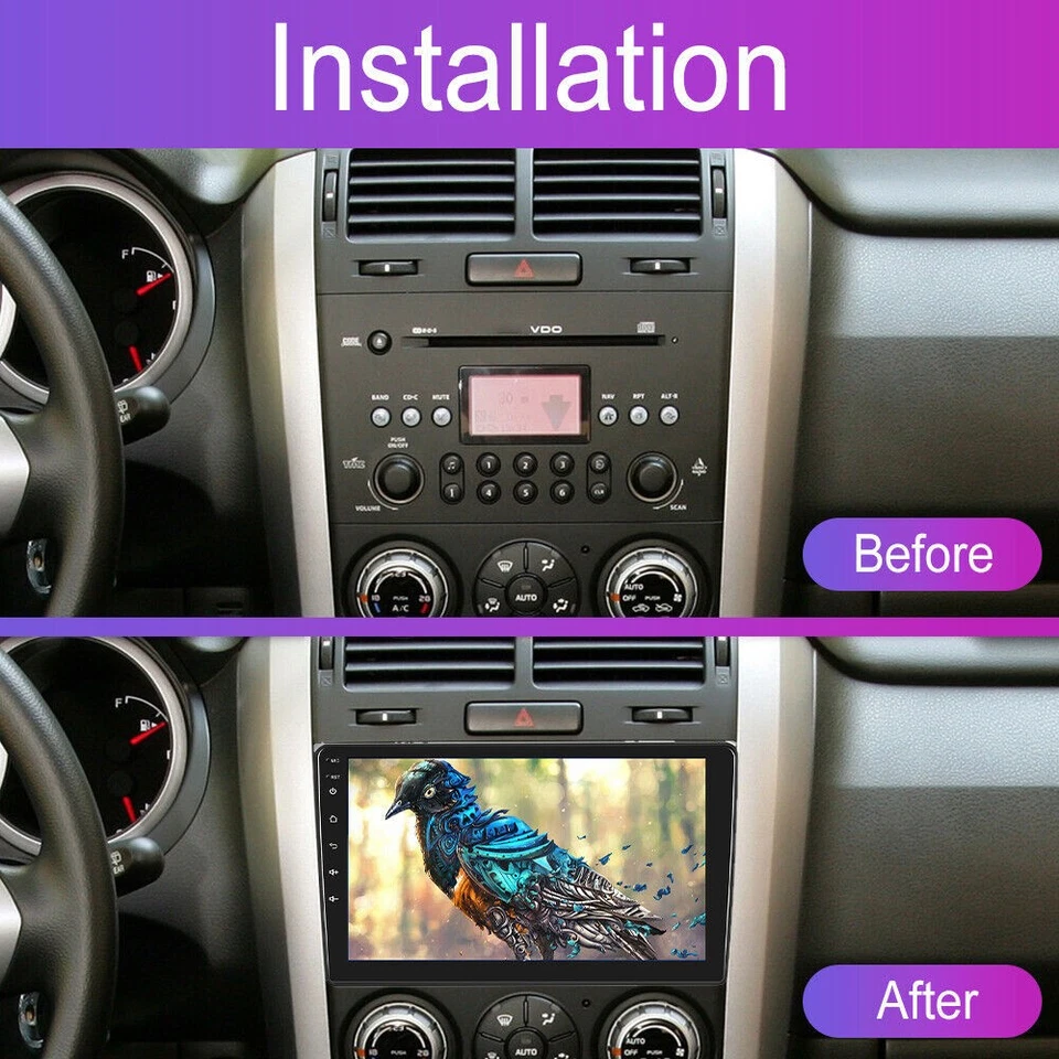 4 + 64G Android 15 для Suzuki Grand Vitara 2005-2015 CarPlay 9» автомобильное радио GPS навигатор - Изображение 4 из 4