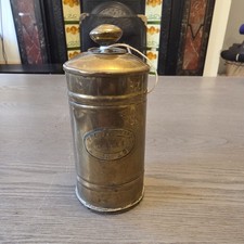 Antique  Welsh  Miners  BRASS   TOBACCO  /  TWIST  TIN  6"  High