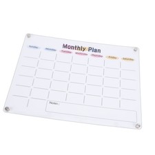 Clear Acrylic Planning Board With Magnet Fridge Dry Erase Whiteboard For Weekly
