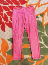 Tek Gear Girl's Sz Large (10/12) Pink Decorative Ankle Leggings