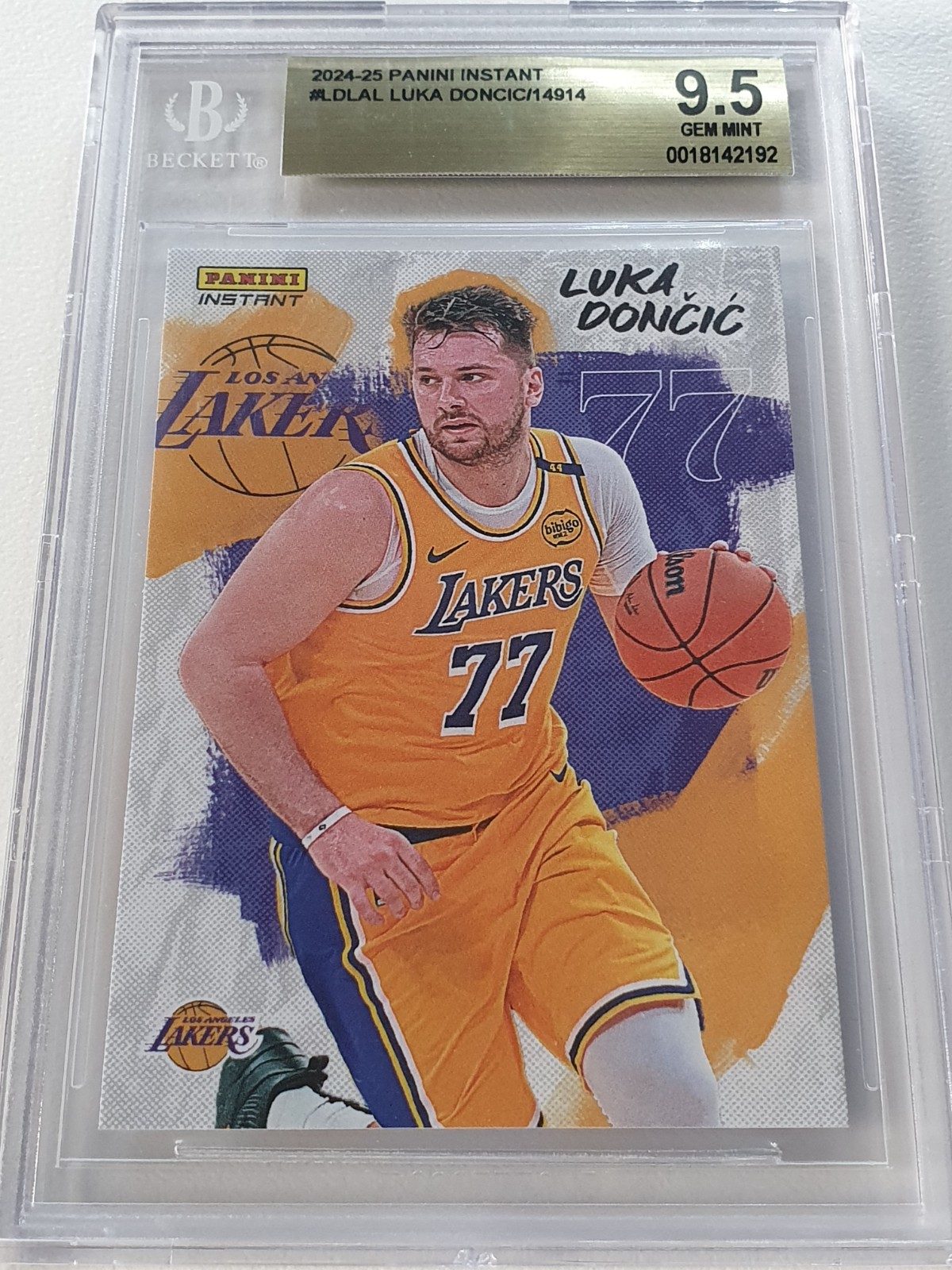 2024 Panini Instant Luka Doncic #LD-LAL /14914 Official Lakers Debut - BGS 9.5