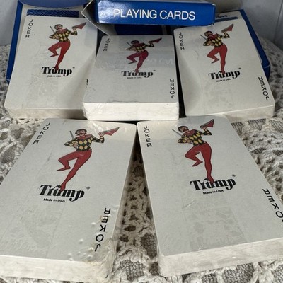 5 Packs Vintage PAN AM Bridge Playing Cards Decks SEALED Trump Joker 4 With Box