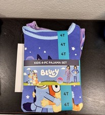 Brand New 4pc Bluey Kids Cotton Pajama Sets - Size 4T