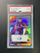 2023-24 Topps Finest UCC LAMINE YAMAL RC Rookie Auto PSA 10 GEM MT 420