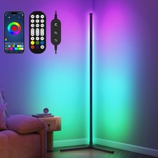 RGB Corner Floor Lamp Minimalist LED Standing Mood Remote Light Colour Changing