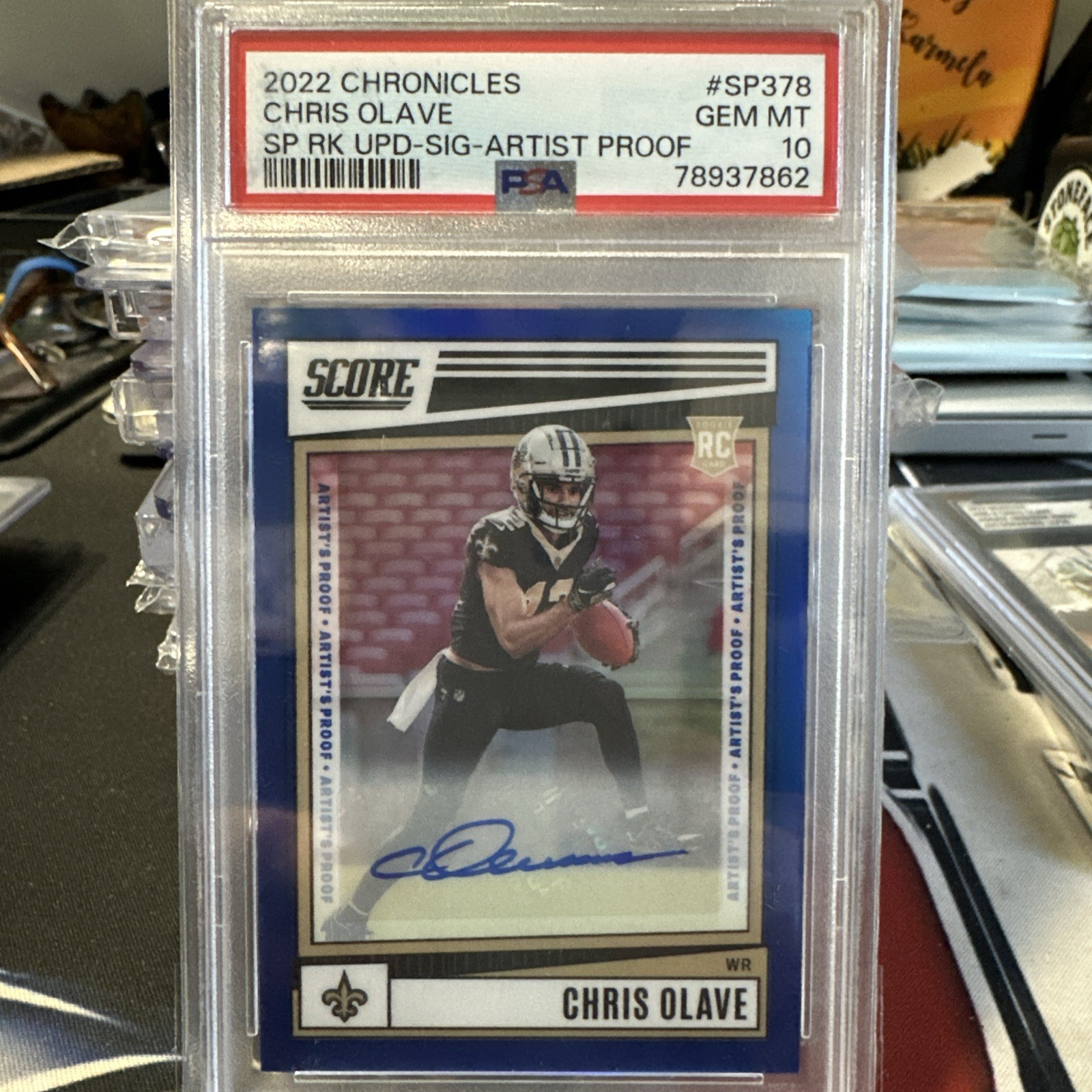Chris Olave Panini Chronicles Score Premium Rookies Update #SP378 Signature-Artist Proof