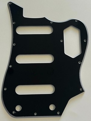 For Fit Fender Squier Vintage Modified Bass VI Guitar Pickguard 5 Ply Black