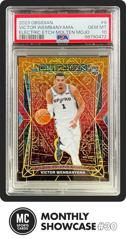 VICTOR WEMBANYAMA PSA 10 2023 OBSIDIAN 9 EQUINOX ELECTRIC ETCH MOJO RC JSY# 1/10