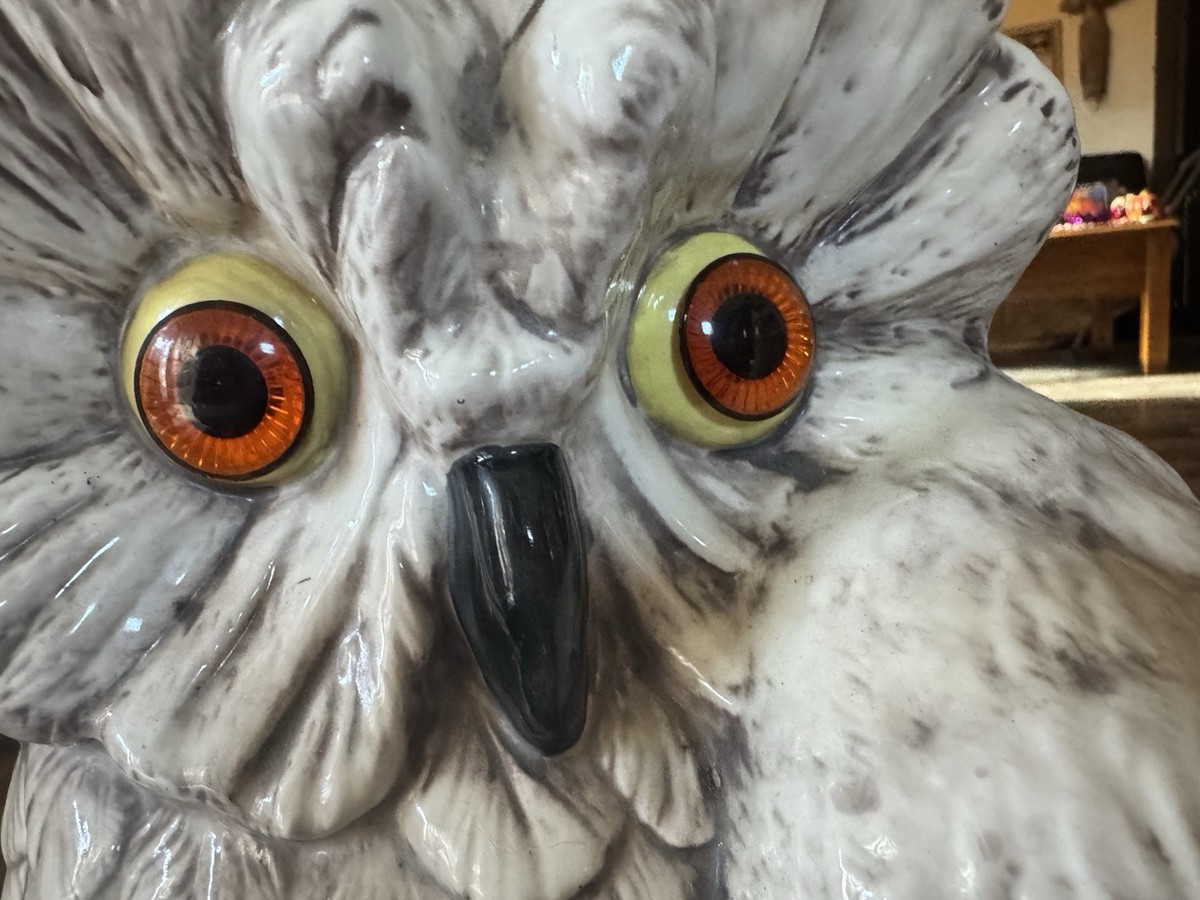 owl様用 VTG 1970s VERY LARGE 24” Ceramic Owl Decor Dated 1978 Perfect