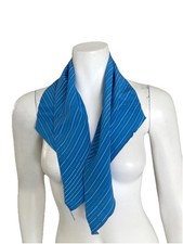 Vintage Striped Blue White Oblong Scarf