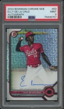 2022 Bowman Chrome Mega Box Baseball #BCMAED Elly De La Cruz Rookie Auto PSA 9