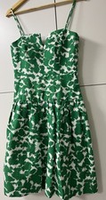 An Original Milly of NY DRESS Green 6 VINTAGE Made in USA Cotton from Italy