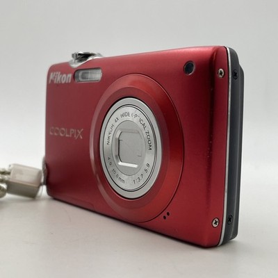 Nikon Coolpix S205 Digital Camera Red 12.0 MP 2.5