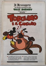walt disney il messaggero presenta TOPOLINO E IL CANGURO n.4 1989 topesio