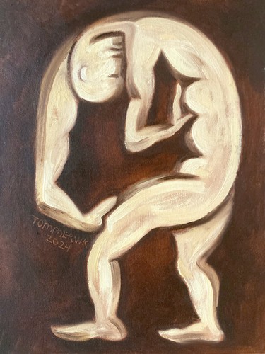 Figurative Wall Art Abstract Man Modern Decor Expressionism Cubist Oil Painting