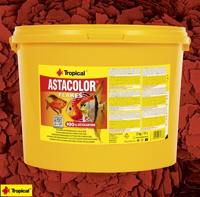 Tropical Astacolor Flakes 11L farbverstärkend Aquarium Fischfutter Flockenfutter