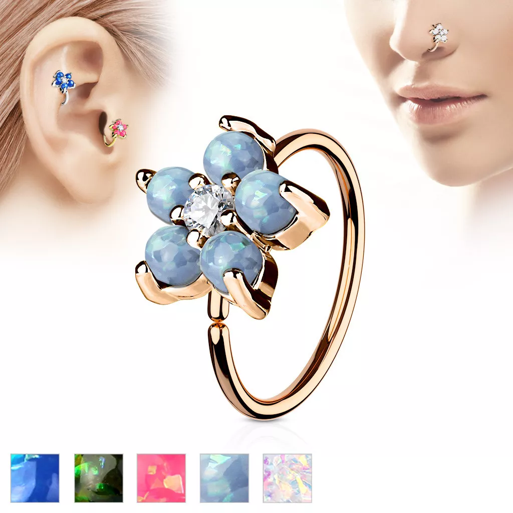 Tragus Piercing (Rose Gold Plated Surgical Steel 316L)