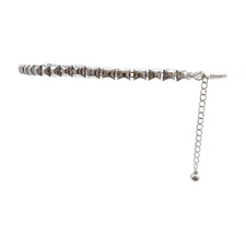 Women Silver Metal Chain Hip Waist Narrow Special Fashion Belt Square Charms S M