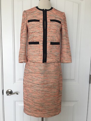 L.K.BENNETT TWO PIECE JACKET DRESS SUIT SET SIZE US 2/4 MADE IN PORTUGAL