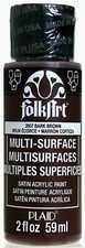FolkArt MULTI SURFACE acrylic crafters paint -  2oz 59ml SATIN or METALLIC paint