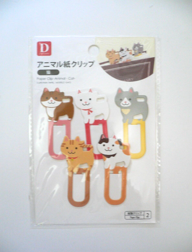 10Pcs Cute Cat Paper Clips With Alloy Pendants | Metal Bookmark Clips For Books, Office, School | Gift For Cat Lovers