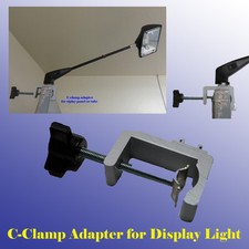 Strong C-clamp Adapter Converter Pop Up Tension Booth Display Light LED/Halogen