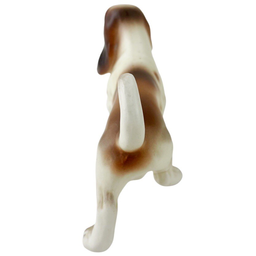 Vintage Lefton Ceramic Dog Basset Hound Figurine Hunting Japan C674