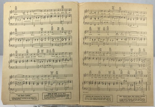 Schönste Nacht des Jahres Klavier Ukulele Noten Great Caruso 1951 Loews - Bild 3 von 5