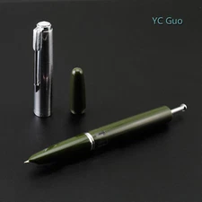 2018 Model Wing Sung 601 Vacuum Pump Army Green Fountain Pen Fine Nib  