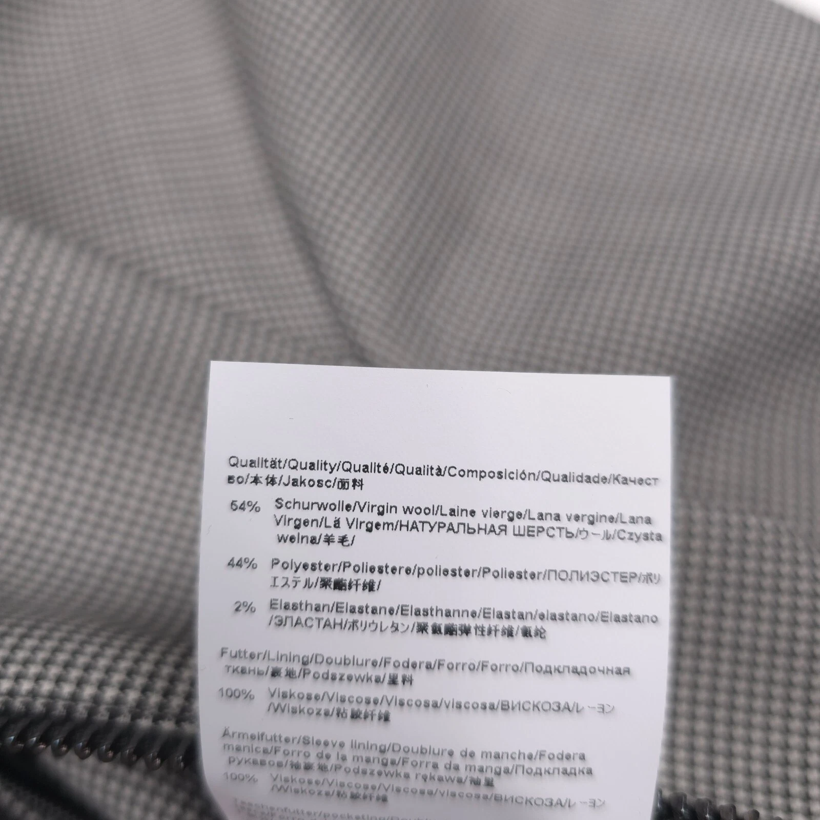 Hugo Boss C-Hanry-Wing Jacket Mens 40R Houndstooth Slim Fit Wool Full Zip NWT image 12
