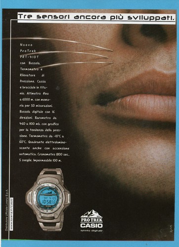 BELLEU000-PUBBLICITA'/ADVERTISING-2000- CASIO PRO TREK PRT - 410 T | eBay