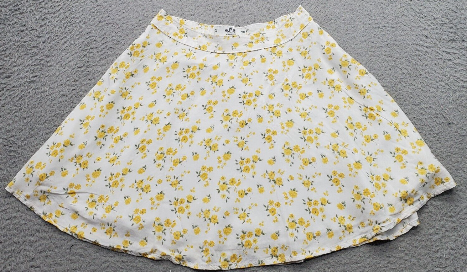 Hollister Mini Skirt Women Small Multi Floral Ultra High Rise Flat Front Pull On-image