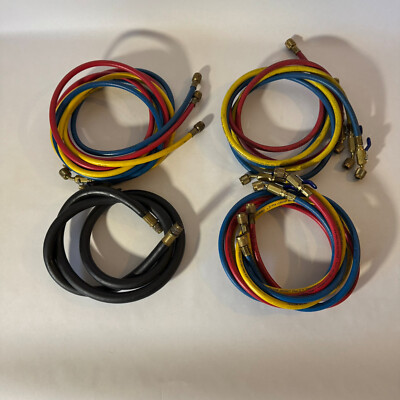Hvac Hoses Huge Complete Set - Yellow Jacket RYB + Mastercool Vacuum Hose
